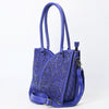 ADBG1473 American Darling Handcrafted Western Leather Tote Bag with Floral Tooled Detailing