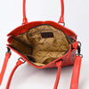 ADBG1473 American Darling Handcrafted Western Leather Tote Bag with Floral Tooled Detailing