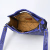 ADBG1474 American Darling Western Hand-Tooled Genuine Leather Clutch Bag with Floral Carving