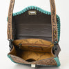 ADBG1475 American Darling Western Genuine Leather Small Cross Body Bag with Hand-Tooled Floral Design