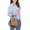 ADBGA562 American Darling Hand Tooled Floral Carved Leather Bucket Bag