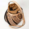 ADBGA562 American Darling Hand Tooled Floral Carved Leather Bucket Bag
