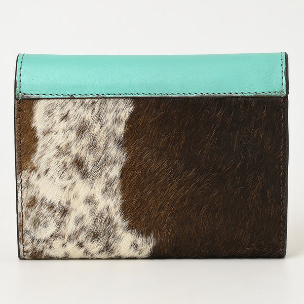 ADBGZ842 Hand-Tooled Leather & Cowhide Western Wallet Clutch American Darling
