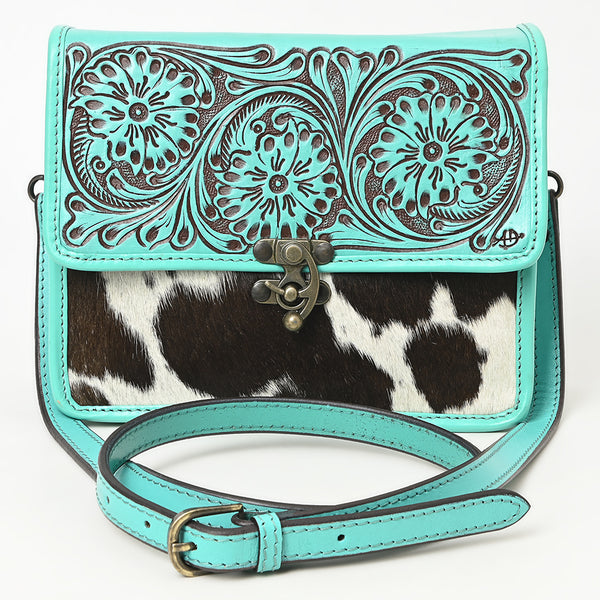 ADBGZ847 Western Cowhide & Hand-Tooled Leather Crossbody Bag American Darling