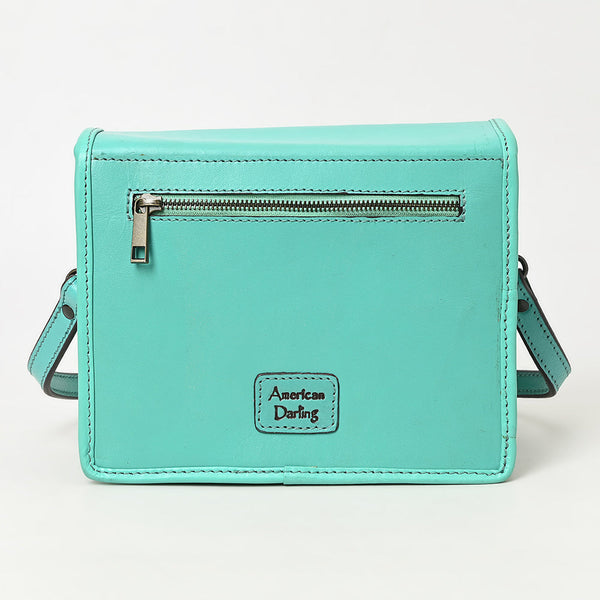 ADBGZ847 Western Cowhide & Hand-Tooled Leather Crossbody Bag American Darling