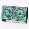 ADBGZ848 Hand-Tooled Leather & Cowhide Women Western Wallet American Darling