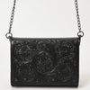 ADBGZ855 Black Tooled Leather Crossbody with Chain Strap American Darling