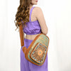 ADBG1146 American Darling Floral Hand Tooled Bag -Hair on Cowhide Sling