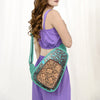 ADBG1146 American Darling Floral Hand Tooled Bag -Hair on Cowhide Sling