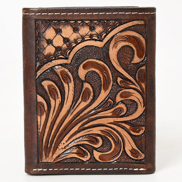 BEBGM167-Western Leather Trifold Wallet