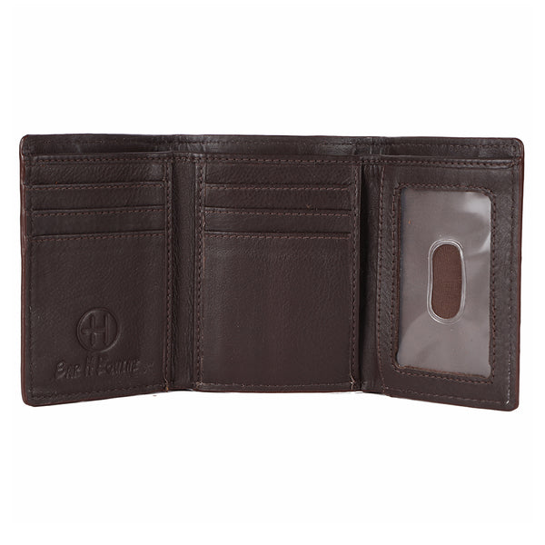 BEBGM169-Western Leather Trifold Wallet
