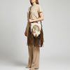 ADBGM416 Engraved Designed Hair-On Fringe Messenger Bag with Braided Trim - American Darling