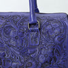 ADBG1483 American Darling Hand-Tooled Leather Duffel Bag | Floral Carved Travel Carryall