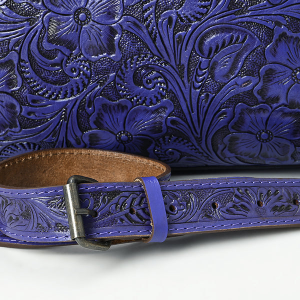 ADBG1483 American Darling Hand-Tooled Leather Duffel Bag | Floral Carved Travel Carryall