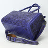 ADBG1483 American Darling Hand-Tooled Leather Duffel Bag | Floral Carved Travel Carryall