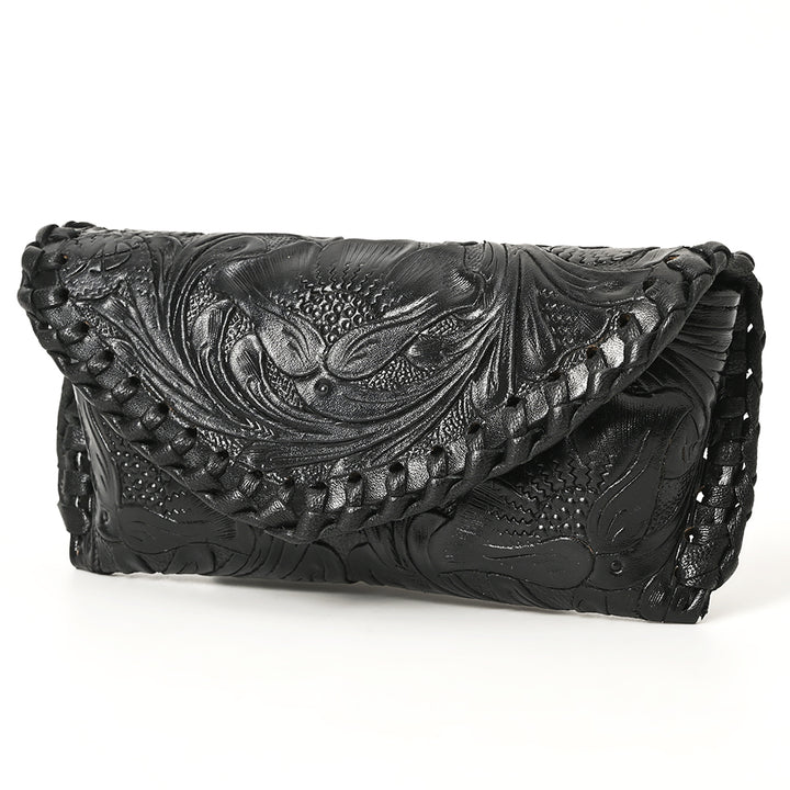 American Darling Hand-Tooled Western Leather Duffel Bag Floral Cowhide Travel Satchel main image 1