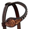 BER419-Western Leather One Ear Headstall