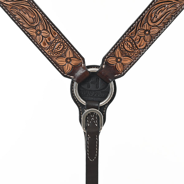 BER422-Western Leather Breast Collar