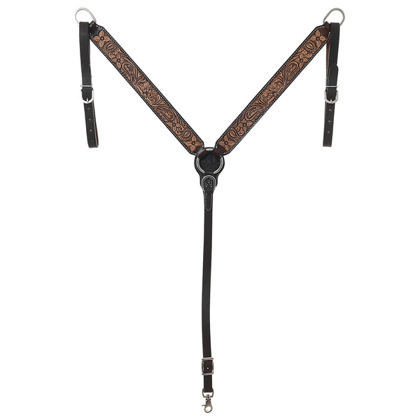 BER422-Western Leather Breast Collar