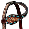 BER437-Western Leather One Ear Headstall