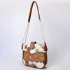 ADBG1485 American Darling Cowhide Crossbody Bag | Hand-Tooled Leather Saddle Purse