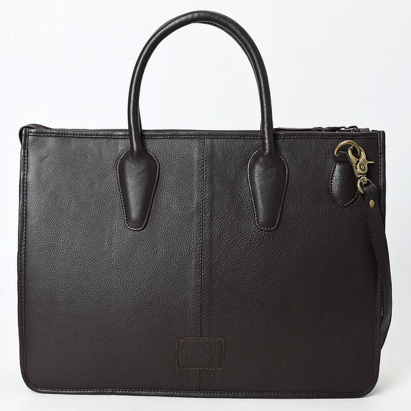ADBGM428 Hair-On Cowhide Leather Tote Bag with Structured Handles - American Darling