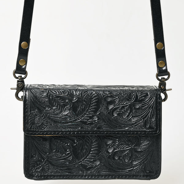 ADBG1491 American Darling Hand-Tooled Leather Small Cross Body Bag Floral Carved Western Purse