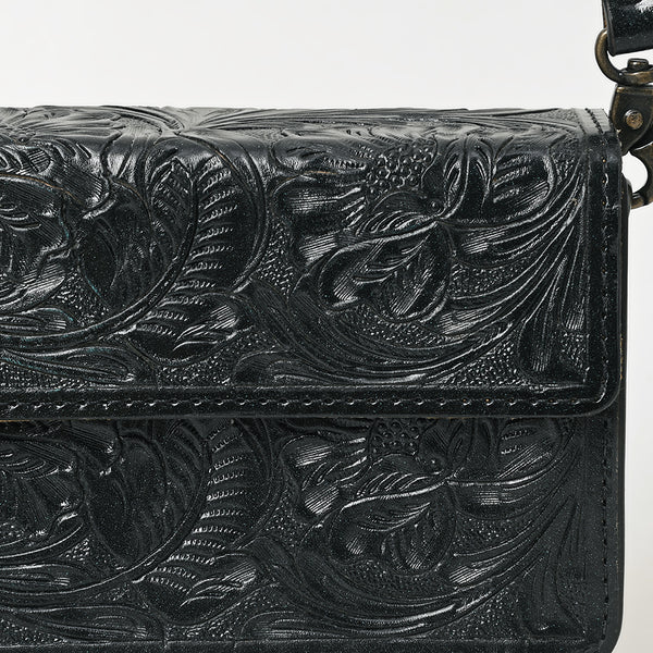 ADBG1491 American Darling Hand-Tooled Leather Small Cross Body Bag Floral Carved Western Purse