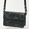 ADBG1491 American Darling Hand-Tooled Leather Small Cross Body Bag Floral Carved Western Purse
