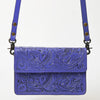 ADBG1491 American Darling Hand-Tooled Leather Small Cross Body Bag Floral Carved Western Purse