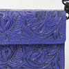 ADBG1491 American Darling Hand-Tooled Leather Small Cross Body Bag Floral Carved Western Purse