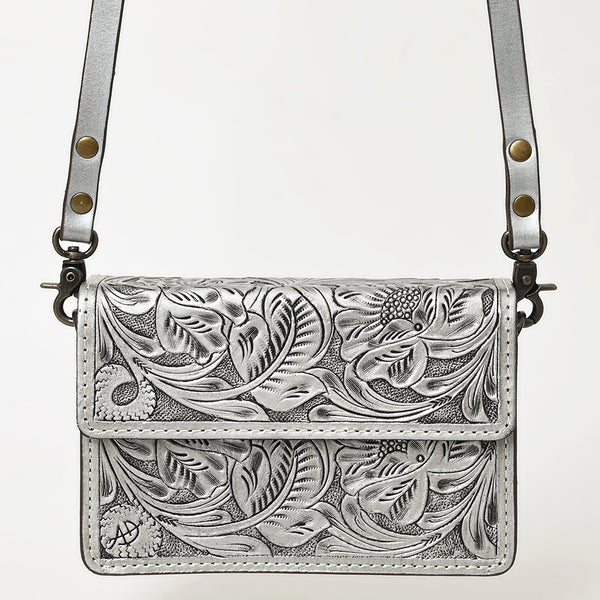 ADBG1491 American Darling Hand-Tooled Leather Small Cross Body Bag Floral Carved Western Purse