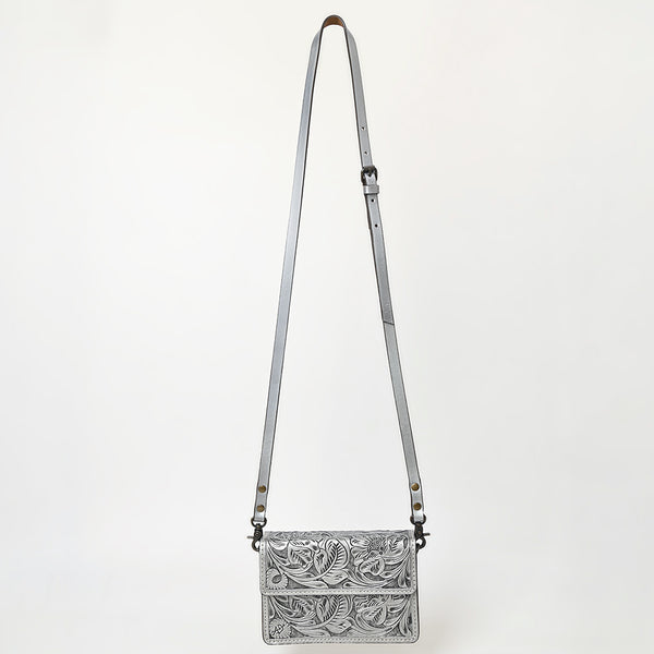 ADBG1491 American Darling Hand-Tooled Leather Small Cross Body Bag Floral Carved Western Purse