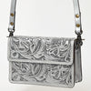 ADBG1491 American Darling Hand-Tooled Leather Small Cross Body Bag Floral Carved Western Purse