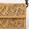 ADBG1491 American Darling Hand-Tooled Leather Small Cross Body Bag Floral Carved Western Purse