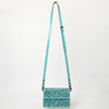 ADBG1491 American Darling Hand-Tooled Leather Small Cross Body Bag Floral Carved Western Purse