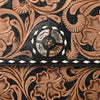ADBG1494 American Darling Hand-Tooled Leather Small Crossbody Bag | Floral Carved Buckstitched Purse
