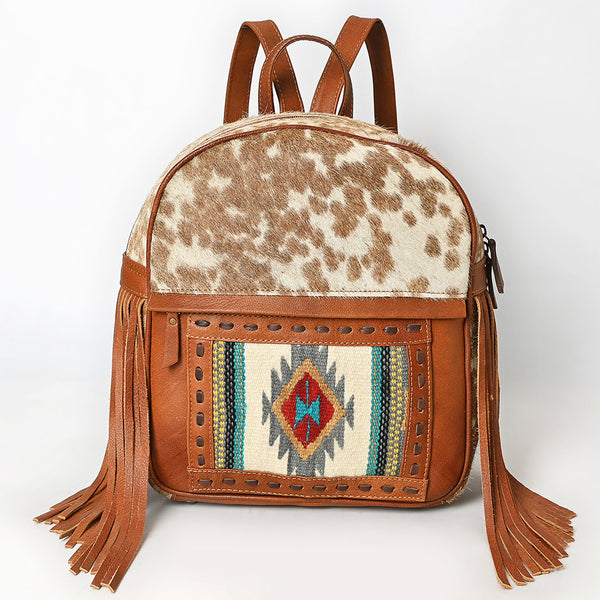 ADBG1495 American Darling Hair-On Cowhide Leather Backpack Bag | Western Saddle Blanket Backpack