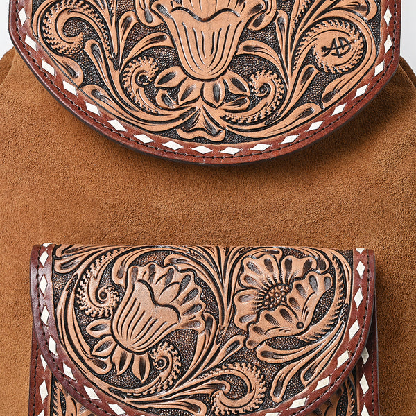 ADBG1498 American Darling Hand-Tooled Leather Backpack Bag | Western Full-Grain Artisan Pack