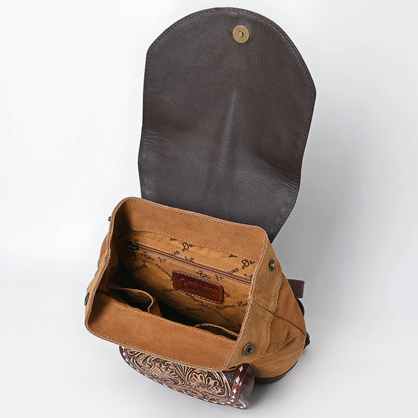 ADBG1498 American Darling Hand-Tooled Leather Backpack Bag | Western Full-Grain Artisan Pack