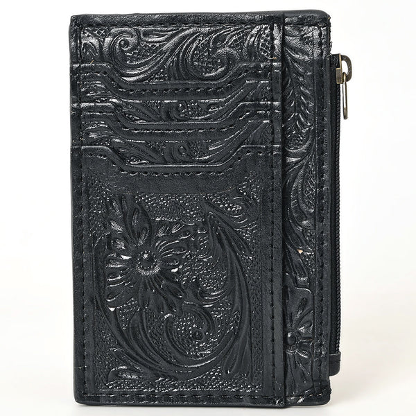 ADBG1506 American Darling Western Leather Card Holder Bag with Hand-Tooled Floral Carved Detail