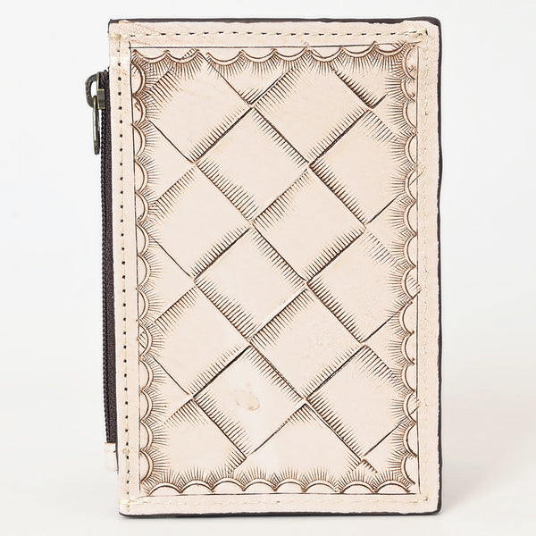 ADBG1506 American Darling Western Leather Card Holder Bag with Hand-Tooled Floral Carved Detail