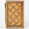 ADBG1506 American Darling Western Leather Card Holder Bag with Hand-Tooled Floral Carved Detail