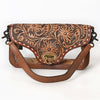 ADBG1507 American Darling Hand-Tooled Western Leather Clear Bag Genuine Tooled Floral Crossbody