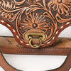 ADBG1507 American Darling Hand-Tooled Western Leather Clear Bag Genuine Tooled Floral Crossbody