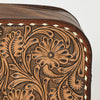 ADBG1509 American Darling Hand-Tooled Western Leather Toiletry Bag Genuine Floral Carved Travel Case