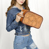 ADBG1509 American Darling Hand-Tooled Western Leather Toiletry Bag Genuine Floral Carved Travel Case
