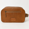 ADBG1509 American Darling Hand-Tooled Western Leather Toiletry Bag Genuine Floral Carved Travel Case