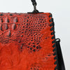 ADBG1516 American Darling Western Leather Messenger Bag with Hair-On Cowhide & Crocodile-Embossed Detailing