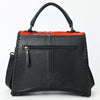 ADBG1516 American Darling Western Leather Messenger Bag with Hair-On Cowhide & Crocodile-Embossed Detailing